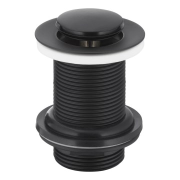 KFA Armatura 660-353-81 - Válvula de bacia sem escoamento CLICK-CLACK diâmetro 6,2 cm latão/mate preto