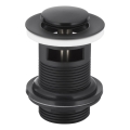 KFA Armatura 660-354-81 - Válvula de lavatório com descarga CLICK-CLACK diâmetro 6,2 cm latão/mate preto