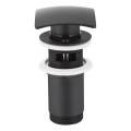 KFA Armatura 660-454-81 - Válvula de lavatório com descarga CLICK-CLACK 7x7 cm latão/mate preto