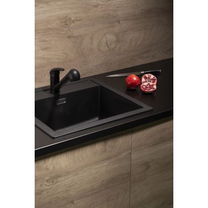 KFA Armatura 6613-110-81 - Torneira de lavatório com pulverizador extensível INDIRA latão/mate preto