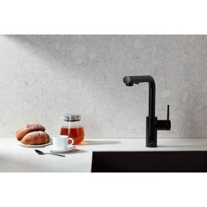 KFA Armatura 6623-110-81 - Torneira de lavatório com pulverizador extensível DUERO BASIC aço inoxidável/mate preto