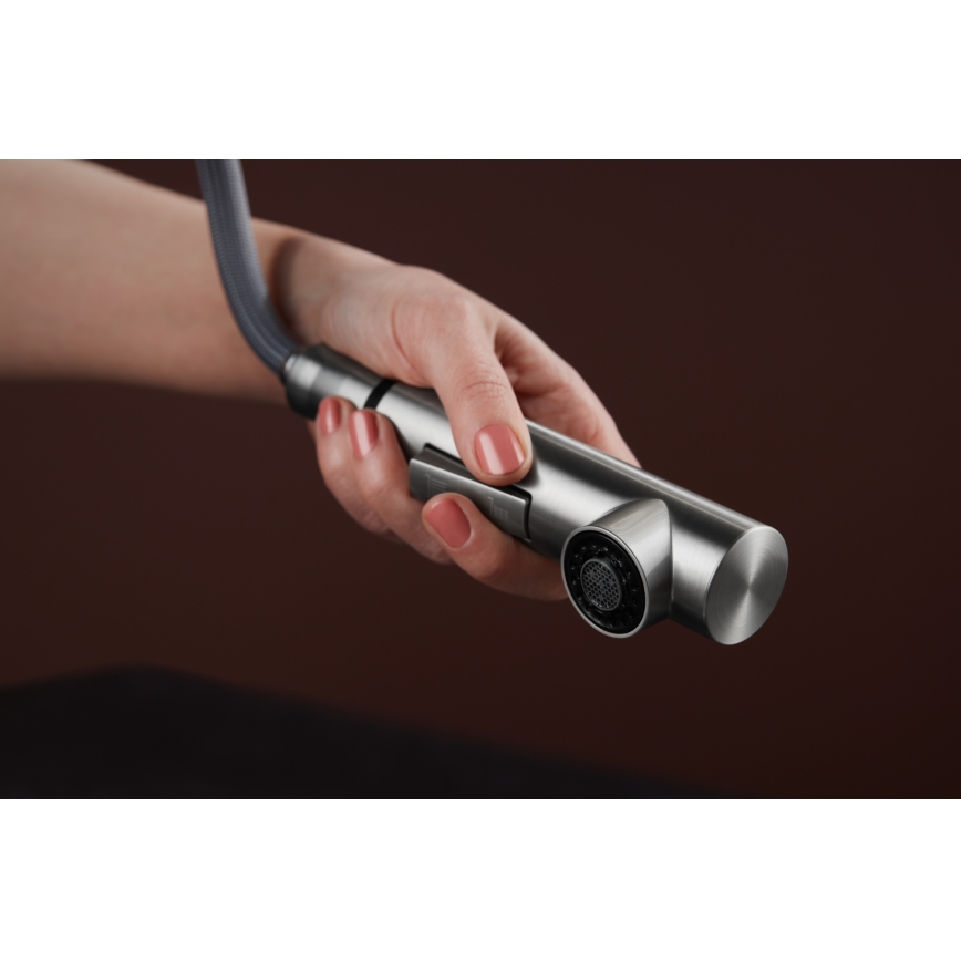 KFA Armatura 6623-220-22 - Torneira de lavatório com pulverizador extensível DUERO DESIGN aço inoxidável