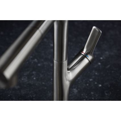 KFA Armatura 6623-220-22 - Torneira de lavatório com pulverizador extensível DUERO DESIGN aço inoxidável