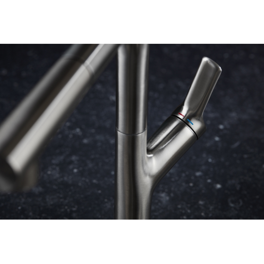 KFA Armatura 6623-220-22 - Torneira de lavatório com pulverizador extensível DUERO DESIGN aço inoxidável