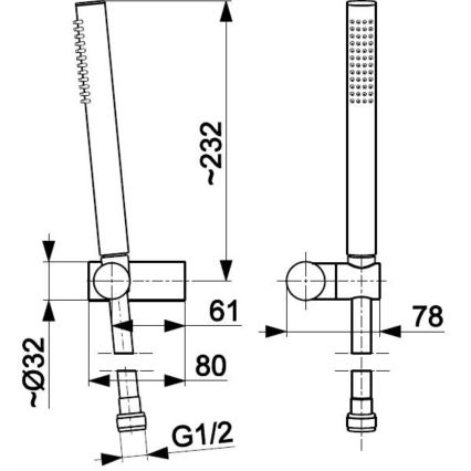 KFA Armatura 841-225-31 - Conjunto de chuveiro MOZA aço inoxidável/solo dourado