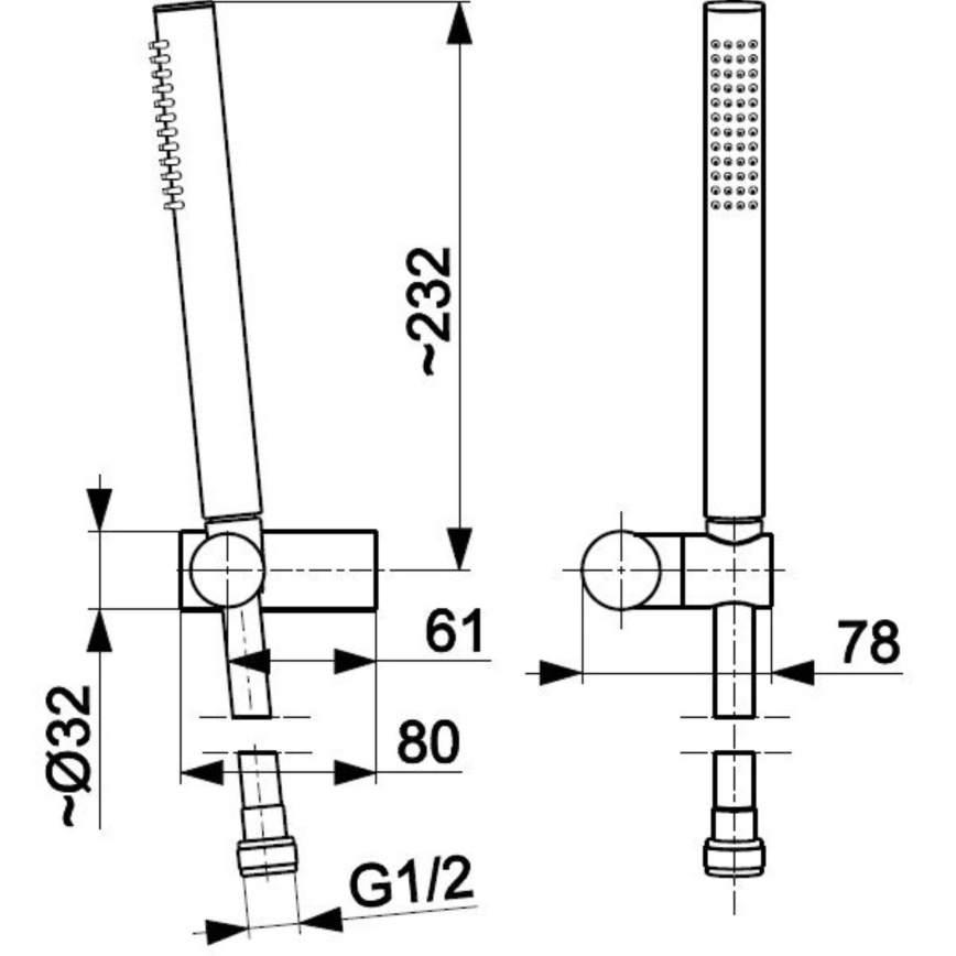 KFA Armatura 841-225-31 - Conjunto de chuveiro MOZA aço inoxidável/solo dourado