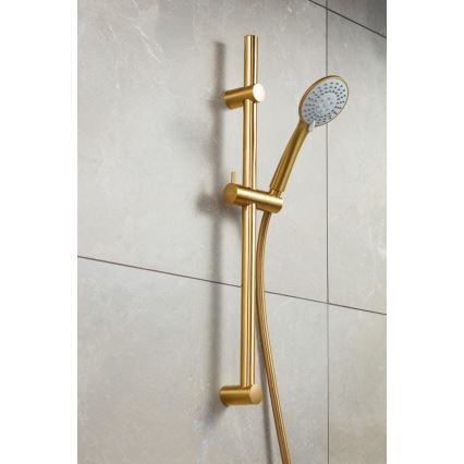 KFA Armatura 841-365-31 - Conjunto de chuveiro MOZA latão/solo dourado