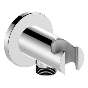 KFA Armatura 845-053-00 - Suporte de duche redondo com saída MOZA/HALIT cromado brilhante