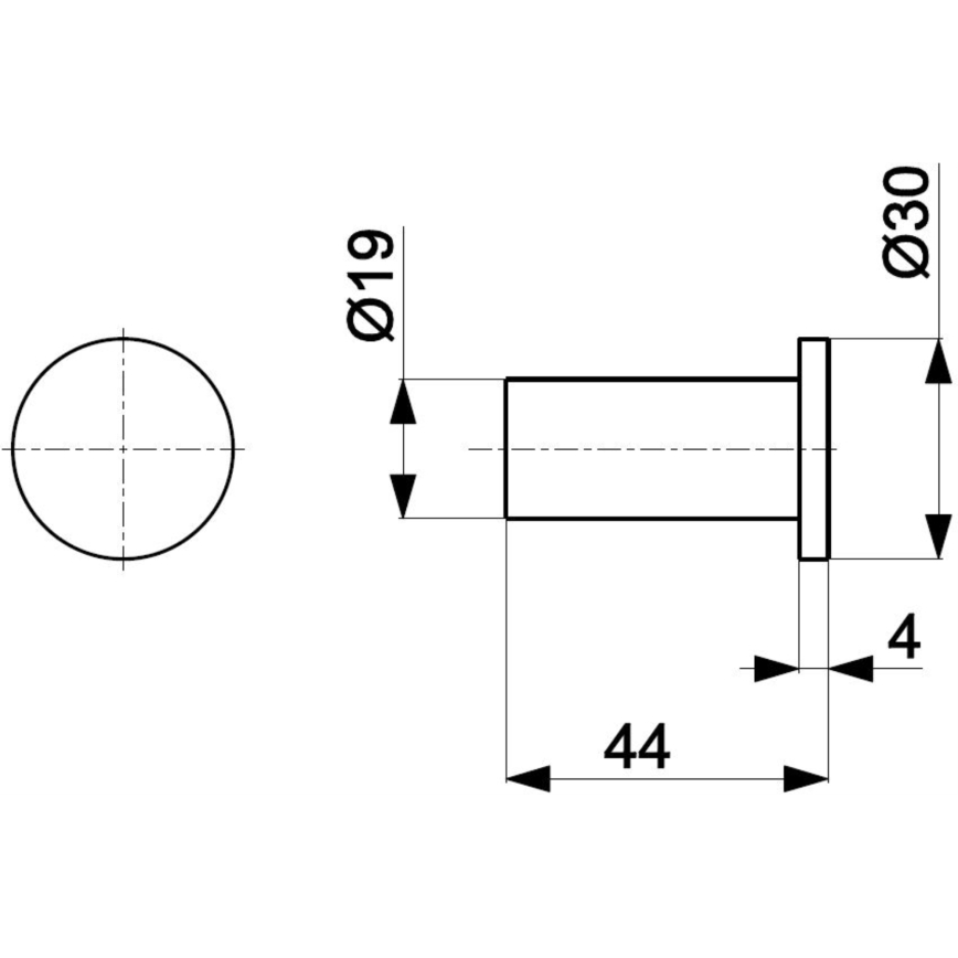 KFA Armatura 864-020-31 - Gancho de parede TOWEL aço inoxidável/solo dourado