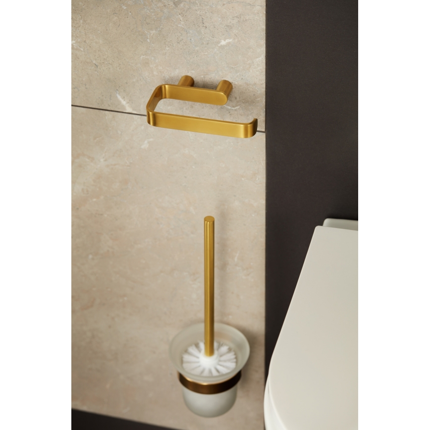 KFA Armatura 864-022-31 - Suporte de papel higiénico aço inoxidável/solo dourado