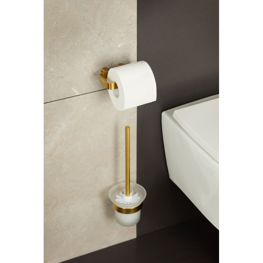 KFA Armatura 864-022-31 - Suporte de papel higiénico aço inoxidável/solo dourado