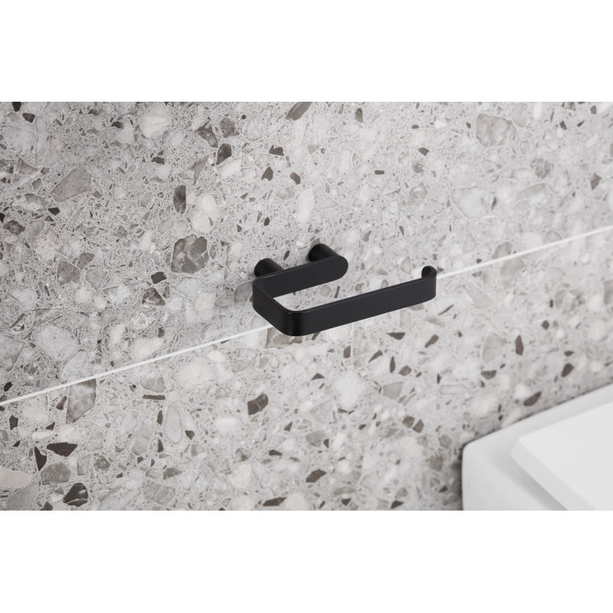 KFA Armatura 864-022-81 - Suporte de papel higiénico aço inoxidável/mate preto