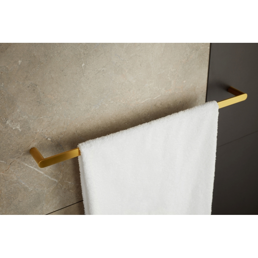 KFA Armatura 864-026-31 - Suporte de parede para toalha 47 cm aço inoxidável/solo dourado