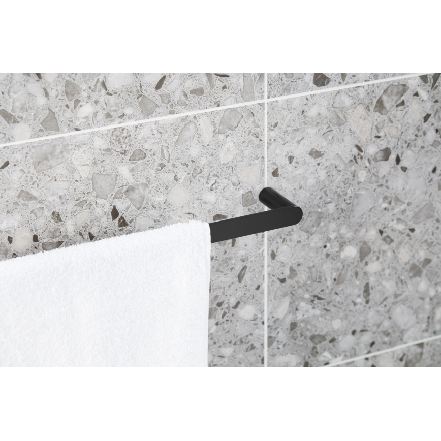 KFA Armatura 864-027-81 - Suporte de parede para toalha 62 cm aço inoxidável/mate preto