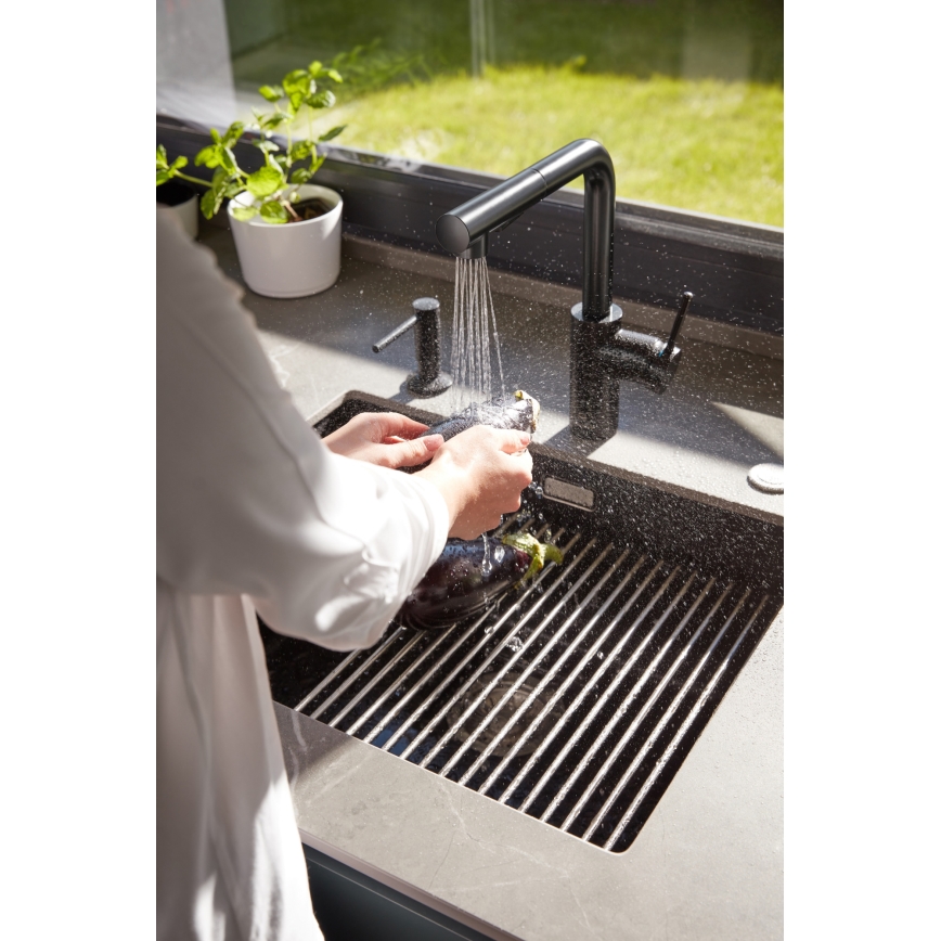 KFA Armatura 990-100-81 - Distribuidor de sabão embutido DUERO aço inoxidável/mate preto