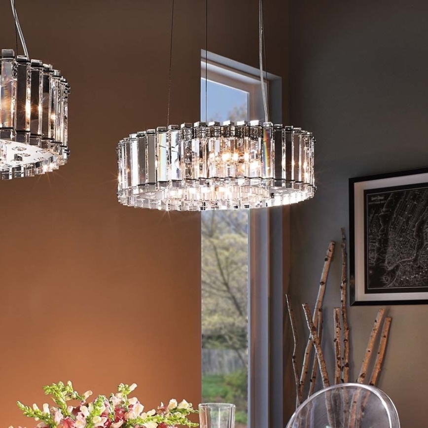 Kichler - Candeeiro suspenso para casa de banho LED CRYSTAL SKYE 8xG9/3W/230V IP44