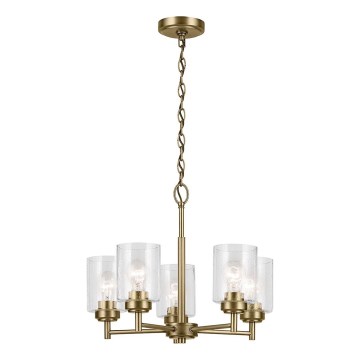 Kichler - Candeeiro suspenso WINSLOW 5xE27/60W/230V diâmetro 50,2 cm latão