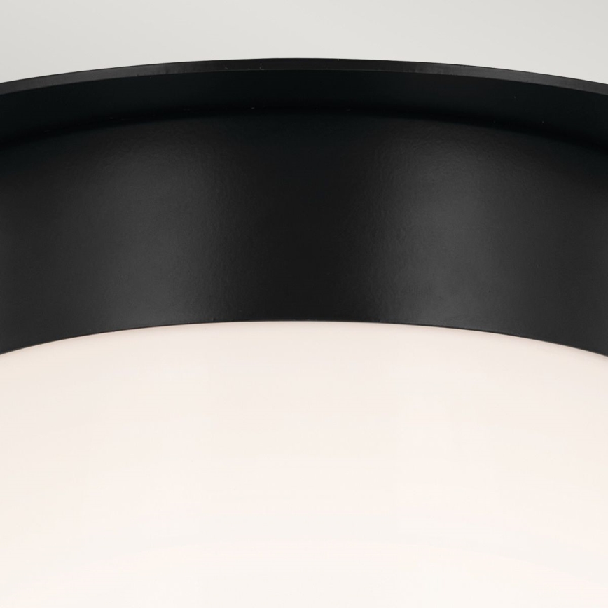 Kichler - Candeeiro de tecto ALBERS 1xE27/40W/230V Ø 21,6 cm preto