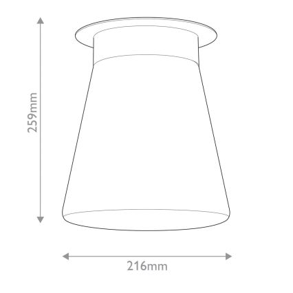 Kichler - Candeeiro de tecto ALBERS 1xE27/40W/230V Ø 21,6 cm preto