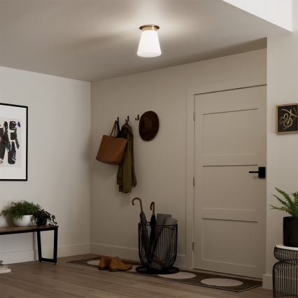 Kichler - Candeeiro de tecto ALBERS 1xE27/40W/230V diâmetro 21,6 cm bronze