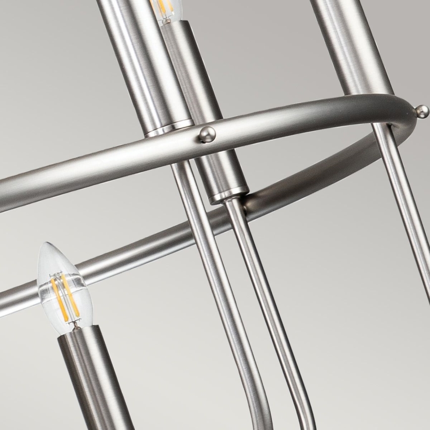 Kichler - Lustre suspenso por corrente CAPITOL HILL 12xE14/40W/230V cromado mate