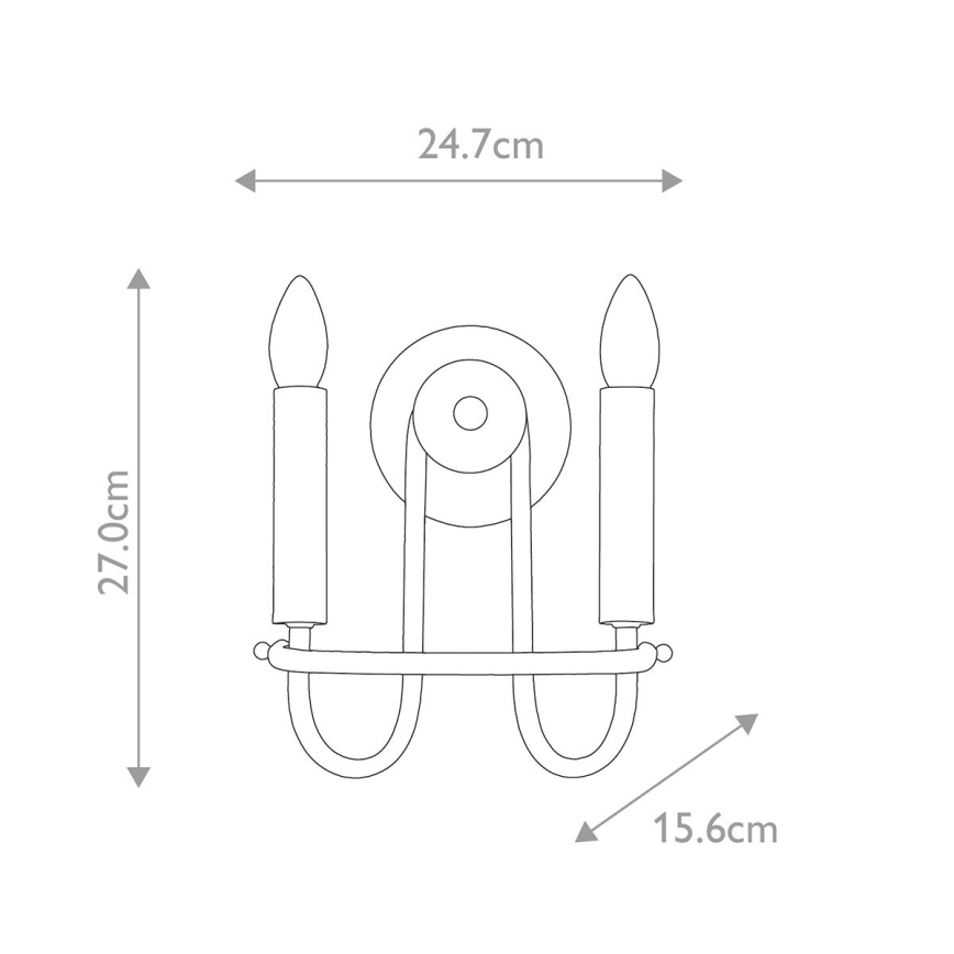 Kichler - Arandela CAPITOL HILL 2xE14/40W/230V dourada