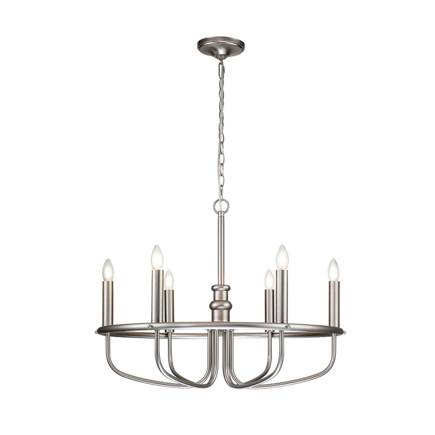 Kichler - Lustre com corrente CAPITOL HILL 6xE14/40W/230V cromo mate