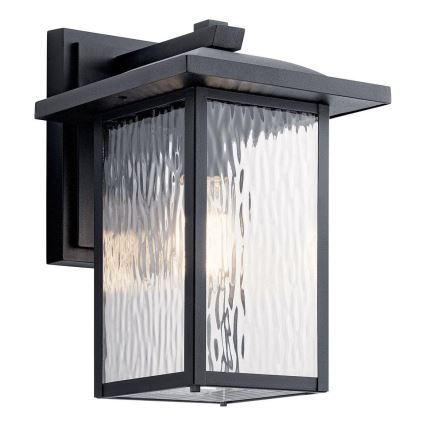 Kichler - Aplique de parede para exterior CAPPANNA M 1xE27/60W/230V IP44 preto
