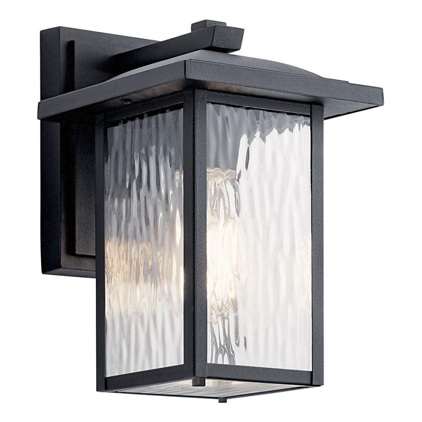 Kichler - Aplique de parede exterior CAPPANNA S 1xE27/60W/230V IP44 preto