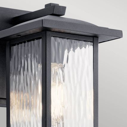 Kichler - Aplique de parede exterior CAPPANNA S 1xE27/60W/230V IP44 preto