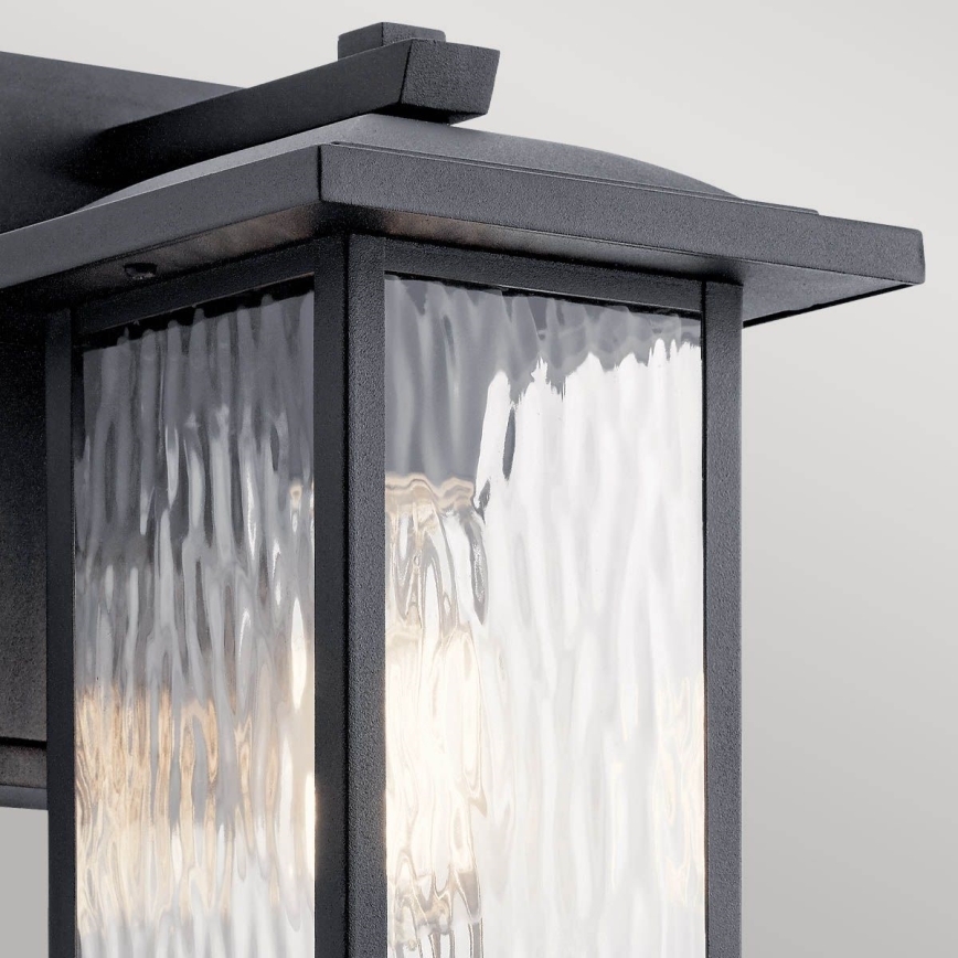 Kichler - Aplique de parede exterior CAPPANNA S 1xE27/60W/230V IP44 preto