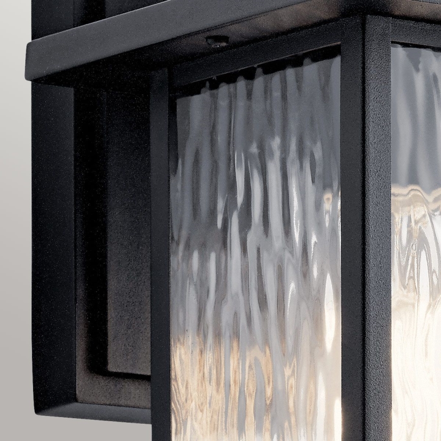 Kichler - Aplique de parede exterior CAPPANNA S 1xE27/60W/230V IP44 preto