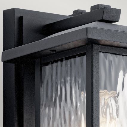 Kichler - Aplique de parede exterior CAPPANNA S 1xE27/60W/230V IP44 preto