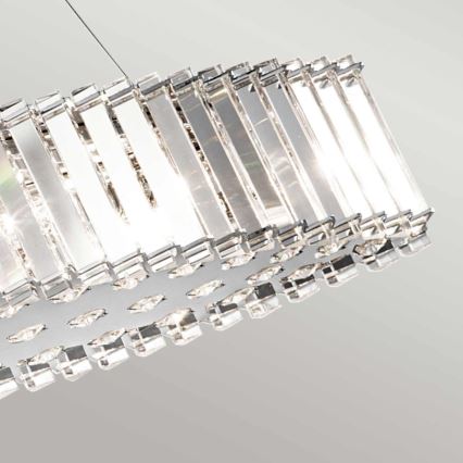 Kichler - Candeeiro suspenso para casa de banho LED CRYSTAL SKYE 8xG9/3W/230V IP44