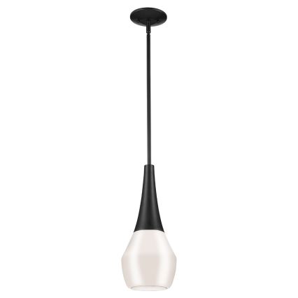 Kichler - Lustre em haste DEELA 1xE27/60W/230V Ø 17,8 cm preto