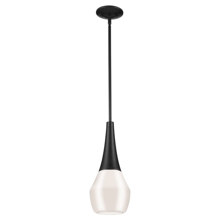 Kichler - Lustre em haste DEELA 1xE27/60W/230V Ø 17,8 cm preto