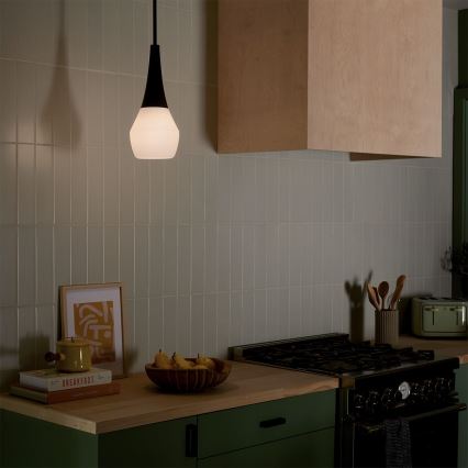 Kichler - Lustre em haste DEELA 1xE27/60W/230V Ø 17,8 cm preto