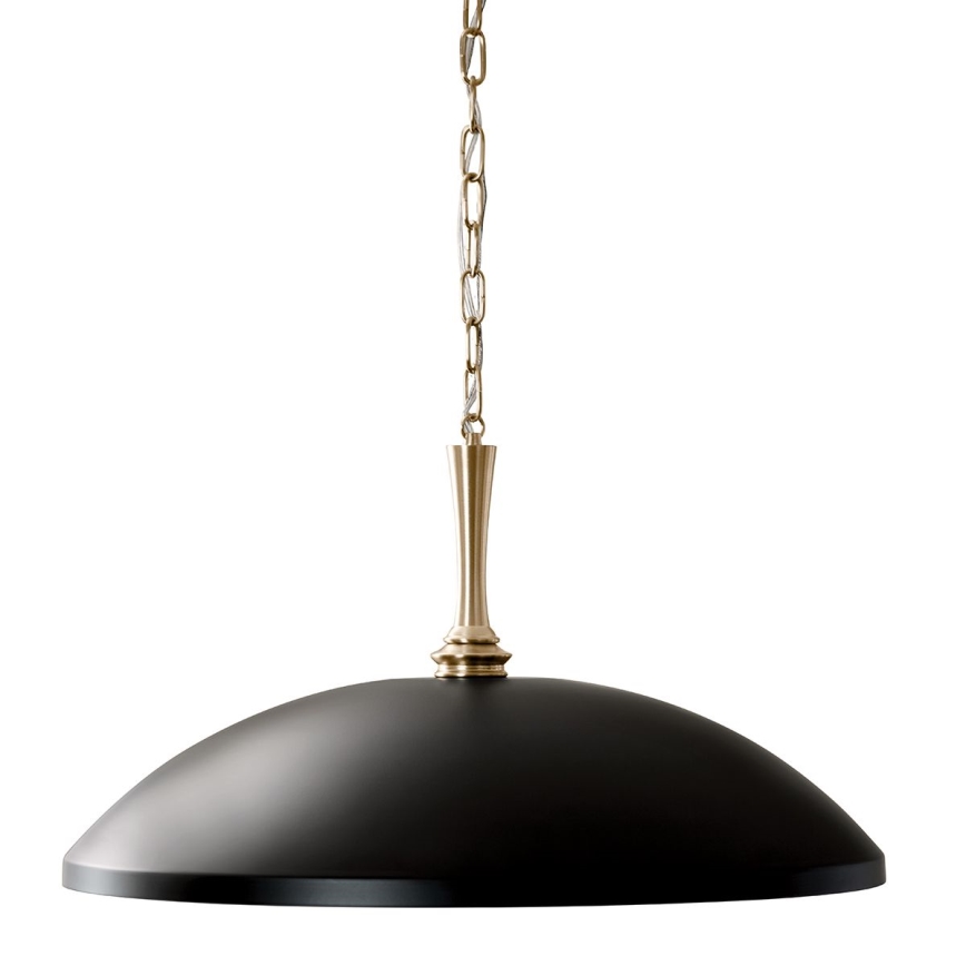 Kichler - Candeeiro suspenso DELAROSA 1xE27/60W/230V preto/latão