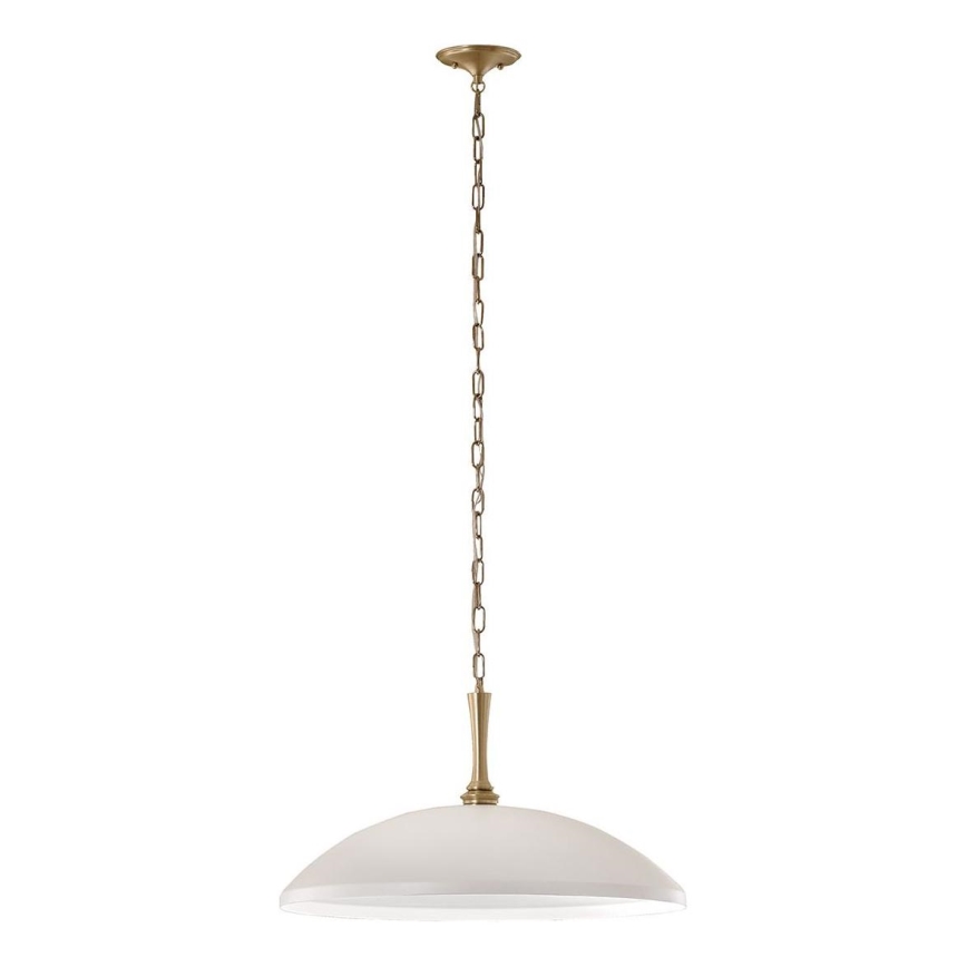 Kichler - Candeeiro suspenso DELAROSA 1xE27/60W/230V branco/latão