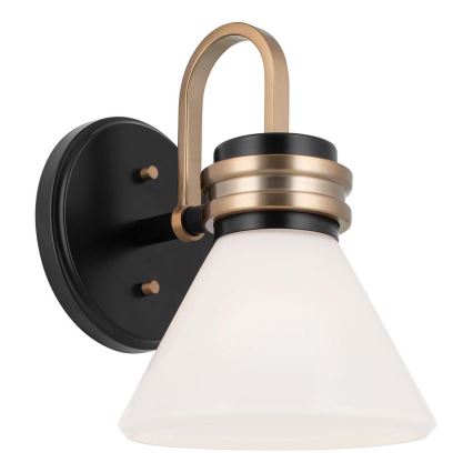 Kichler - Candeeiro de parede LED para casa de banho FARUM 1xG9/3W/230V IP44 preto/latão