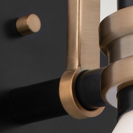 Kichler - Candeeiro de parede LED para casa de banho FARUM 1xG9/3W/230V IP44 preto/latão