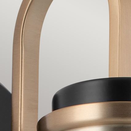 Kichler - Candeeiro de parede LED para casa de banho FARUM 1xG9/3W/230V IP44 preto/latão