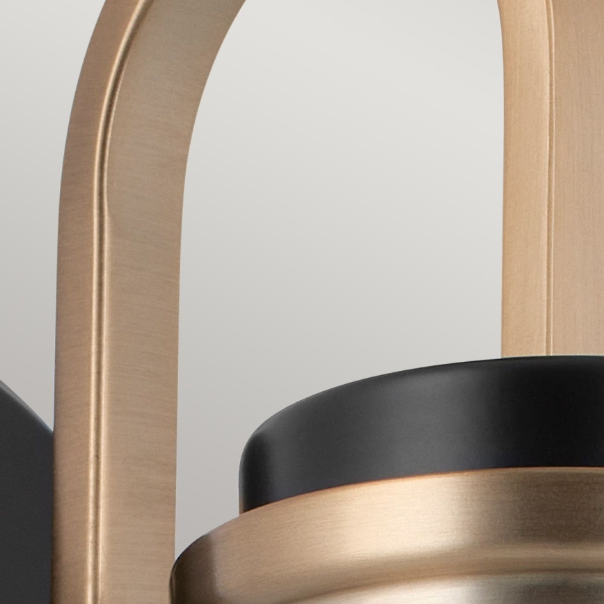 Kichler - Candeeiro de parede LED para casa de banho FARUM 1xG9/3W/230V IP44 preto/latão