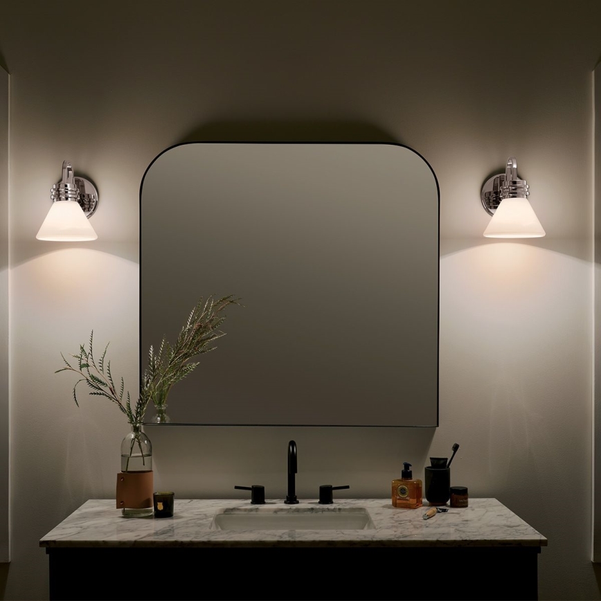 Kichler - Candeeiro de parede LED para casa de banho FARUM 1xG9/3W/230V IP44 cromado brilhante