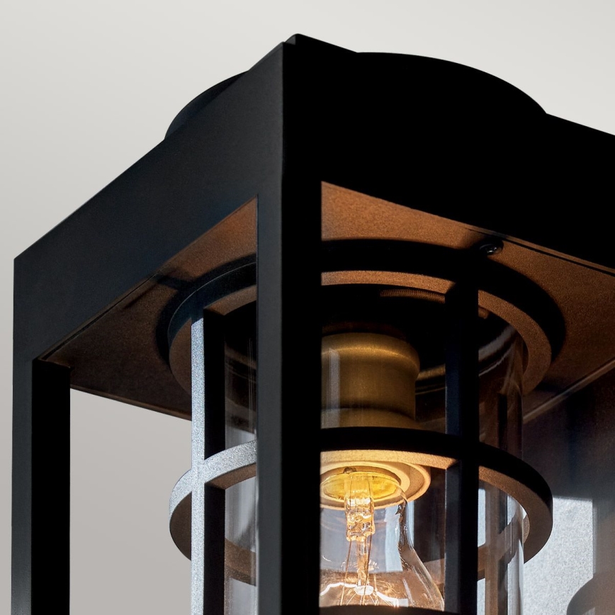 Kichler - Aplique de parede exterior HONE M 1xE27/60W/230V IP44 preto