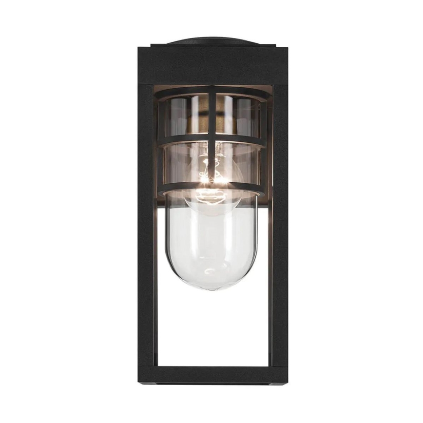 Kichler - Aplique de parede exterior HONE S 1xE27/60W/230V IP44 preto