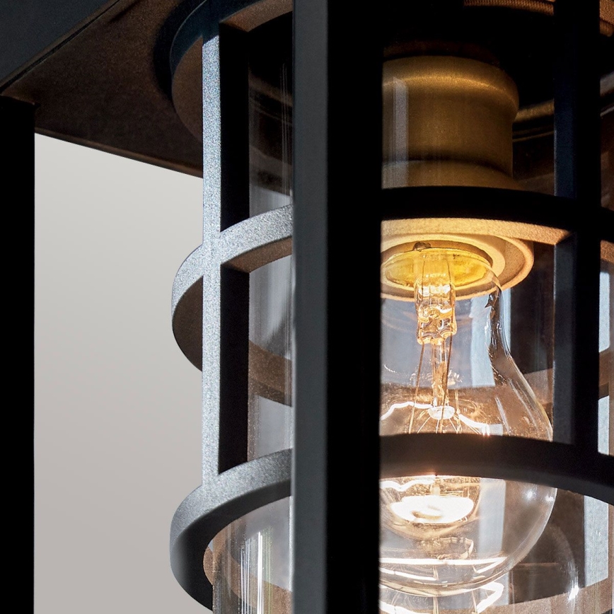 Kichler - Aplique de parede exterior HONE S 1xE27/60W/230V IP44 preto