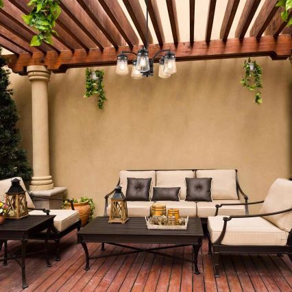 Kichler - Candeeiro para exterior num poste LYNDON 5xE27/60W/230V IP44