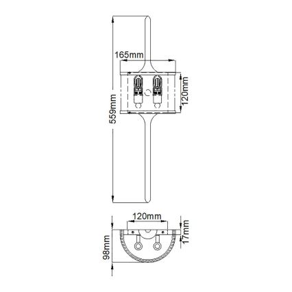 Kichler - Iluminação de parede de casa de banho LED MONA 2xG9/3W/230V IP44 dourado