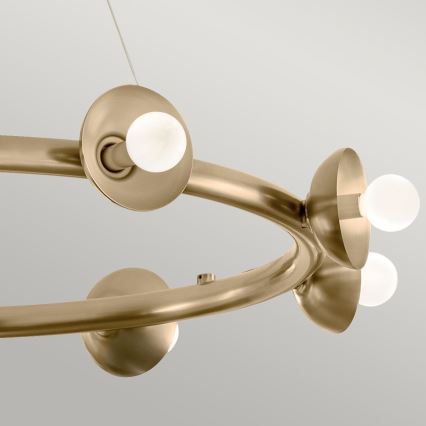 Kichler - Lustre suspenso por cabo PALTA 9xE14/40W/230V dourado